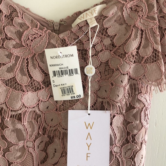 Wayf Venice Off the Shoulder Lace Minidress - Picture 4 of 6